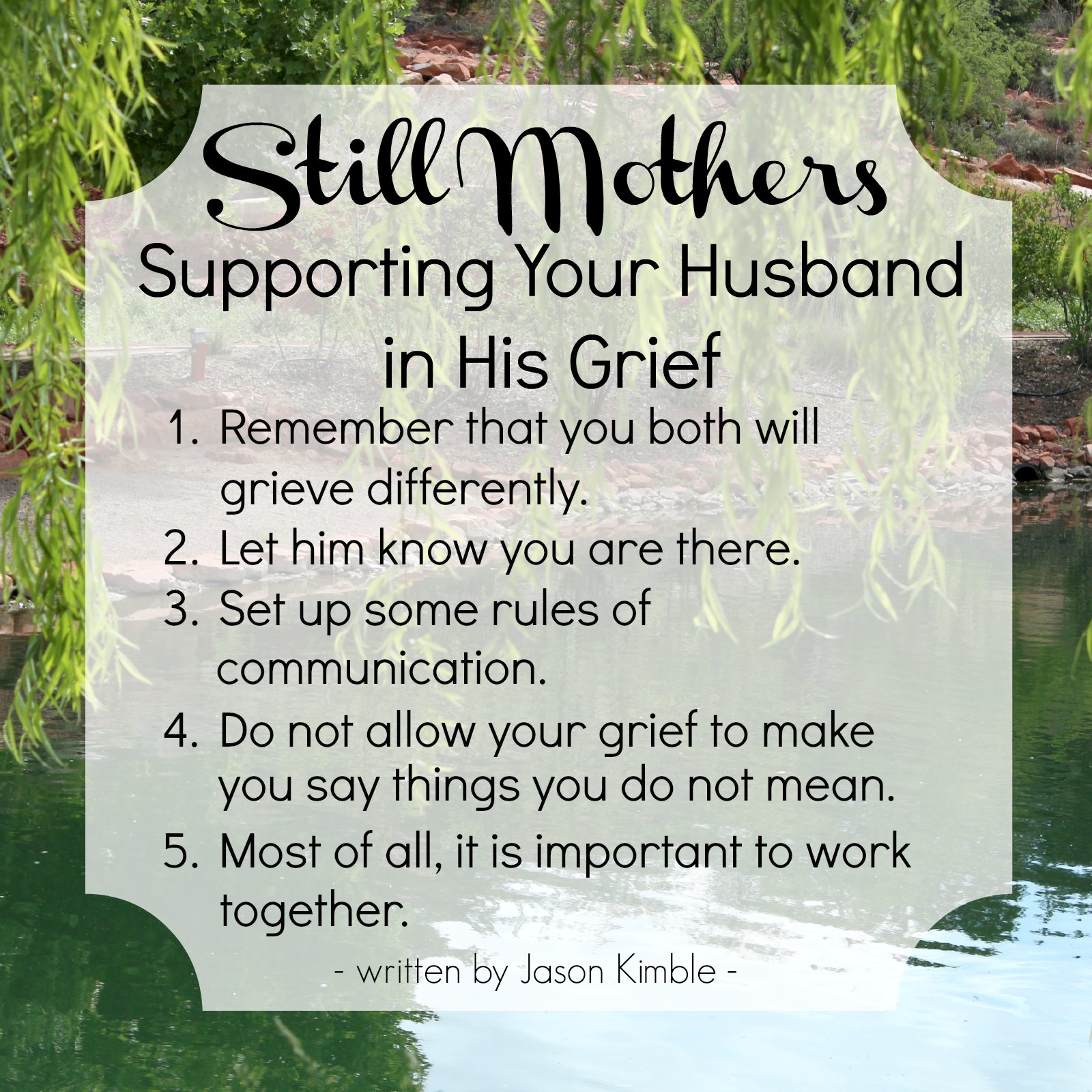 Supporting Your Husband Through his Grief